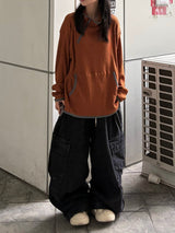 knit diagonal zipper hoodie