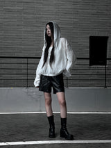 [unisex] summer cool see-through hooded zip-up (2color)