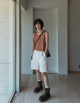 Mix scatter loose fit tank top