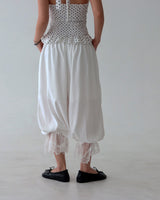 Lace Capri Balloon Wide Pants