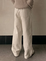 Rivet non-faded wide denim