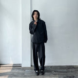 フルイドドレープストレートプードルパンツ