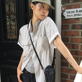 ルーキン ボヘミアン ヒッピー ストライプ 半袖シャツ