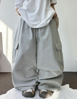 HARDY EVEN TWO PINTUCK BALLOON CARGO LONG PANTS🩶🖤2COLOR