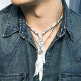 1980s vintage cassette tape necklace