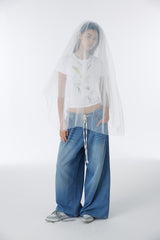 FLOWER CROP TOP (WHITE)