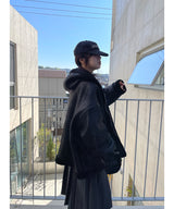 トグルフードムートンジャケット