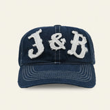 6P Distressed Applique J&B Cap (Vintage Navy)