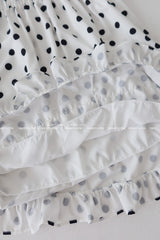 Dot Polka Dot Back Banding Midi Skirt