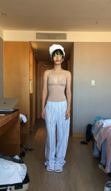 stripe pants_white