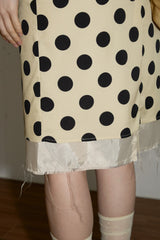 Layered Dot Midi Skirt (Yellow/2size)