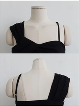 CROSS-WRAP PEPLUM BUSTIER TOP (3COLORS!)