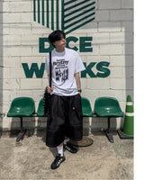 ウィーバー プリント オーバーサイズ ハーフスリーブ Tシャツ