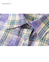 ブリードオーバーサイズフィットタータンチェックシャツ