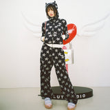 Angel of Star Wing Track Pants - NAVY