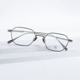 Knouun Square titanium glasses CODE. 102. A Dark Gray