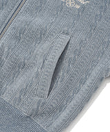 Women’s Cable Knit Zip-Up Jacket Ash Blue