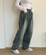 ワンピンタックヒップパンツ