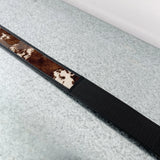 Panelled Crocodile Leather Belt