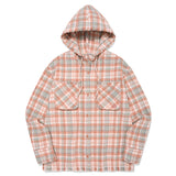 カットオフルースフィットフーディーシャツ [PINK]