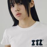 ITZ ミニロゴクロップTシャツ　ホワイト