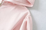 Sophie Puff Sleeve Hoodie Zip-up