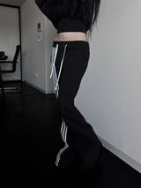 slim-fit bootcut track pants (2color)