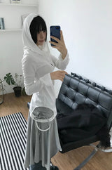サイドループフードロングスリーブ