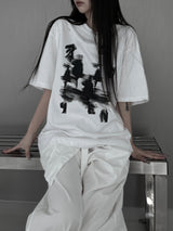 [unisex] アルクディオーバーフィットプリンティング半袖Tシャツ (2color)