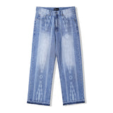 navajo パターンカットオフデニムパンツ light blue