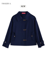 Nova Gold Button Short Trench jacket