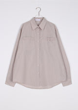 STRIPE FRILL SHIRT