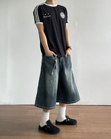 Tin Washed Bermuda Denim Pants