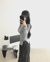 [MADE] TAS Side Slit Long Sleeve Top
