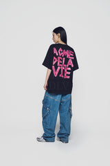 24FW TAPE TYPOGRAPHIC SHORT SLEEVE T-SHIRT BLACK