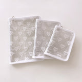 [A6] Heart Lover's Club: 6-ring diary cover - white