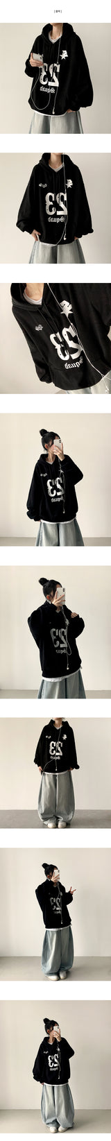 Number Vintage Overfit Hoodie