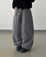 Mauve Back Pocket Wide Denim