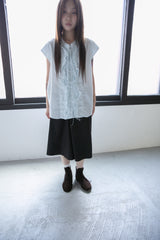 strap shirring cotton midi skirt(2colors)