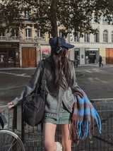 Pony Two-Way Knit Hooded Zip-Up