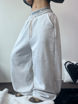 LINE POINT BALLOON WIDE LONG PANTS 🖤🤍🩶3COLOR