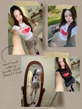 flower frill cancan banding mini skirt