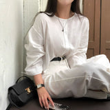 [BELLIDE MADE] lルーズフィッティングカラーレスコットンシャツ