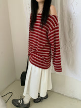 Sweet Stripe Off-Shoulder