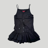 RUFFLE BUTTON DRESS