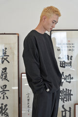 HEAVY-TERRY BALLOON SWEAT BOX TEE (Charcoal)