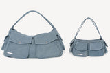 OUT POCKET BOSTON BAG DENIM LARGE