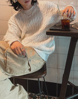Pure Angora Cable Knit