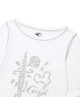 W ROSE LS TEE WHITE(CV2EFFT555A)