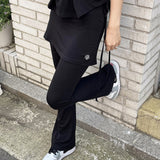 LAYERED STRING SKIRT PANTS [BLACK]
